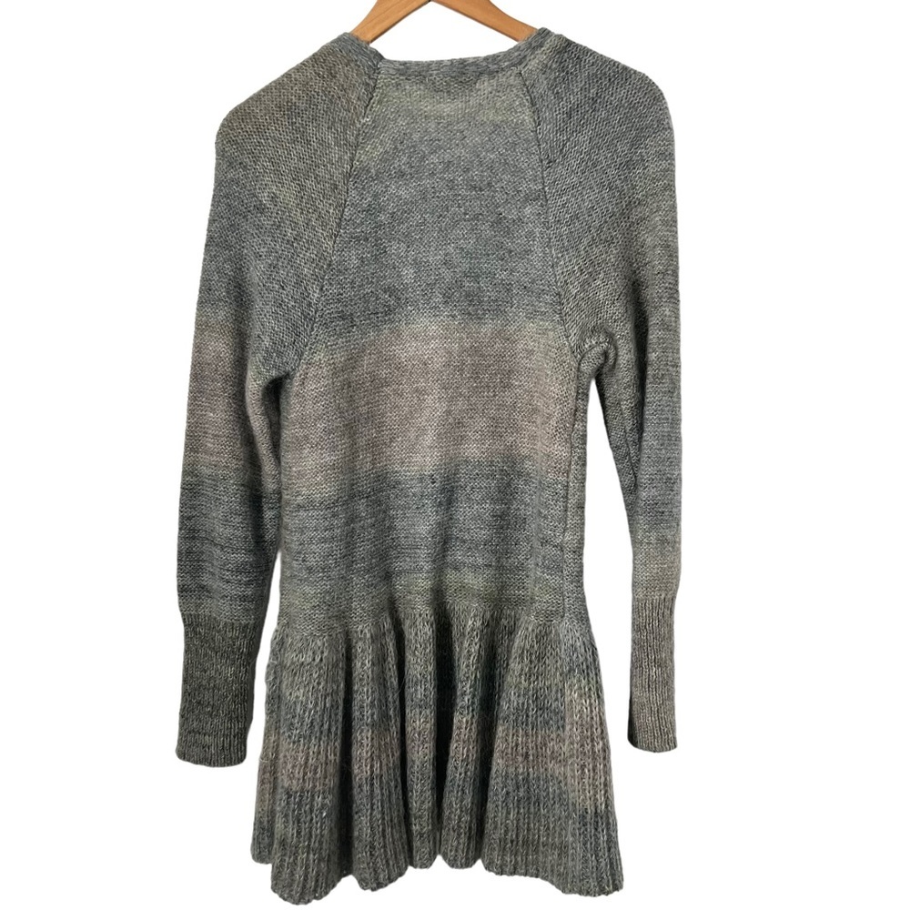 Fili Di Lana Italian Mohair Wool Blend Open Cardigan Duster Sweater Small - Picture 2 of 11
